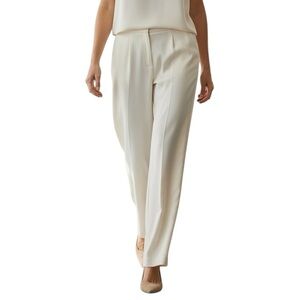 Vintage Elegant Cream Women's Pants